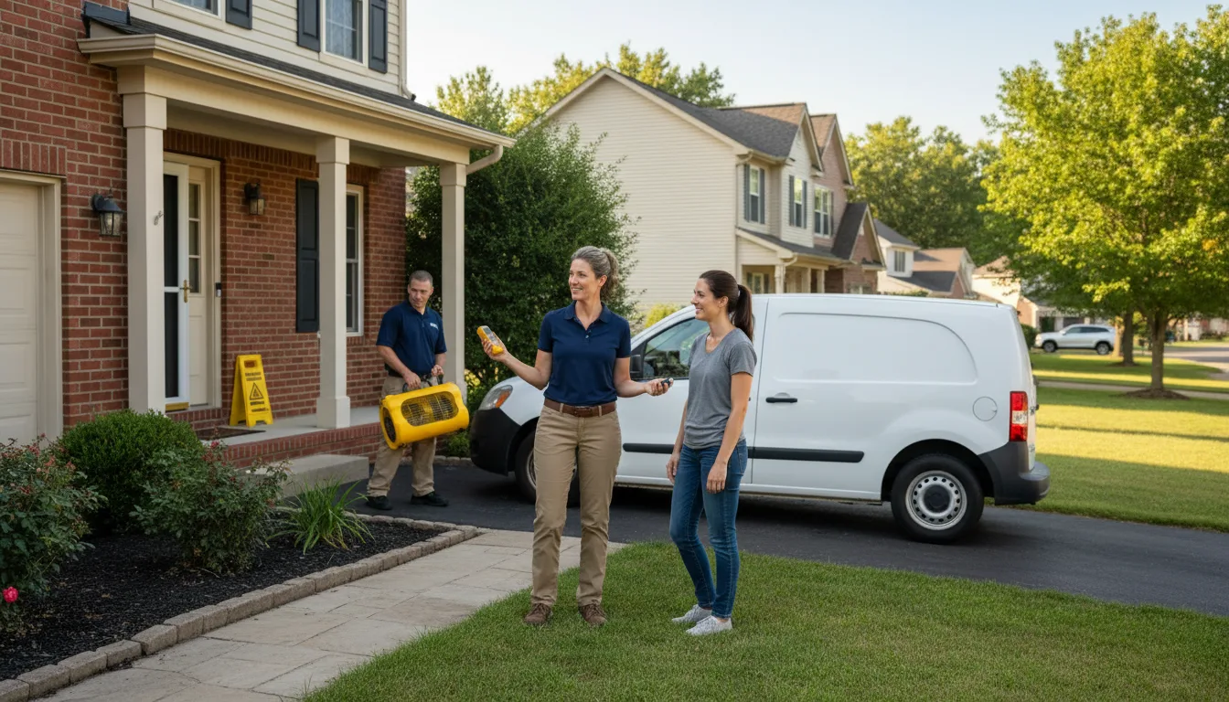 Residential water damage restoration in Heartwell, NE